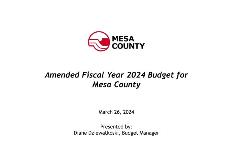 Mesa County Amended Budget presentation 1