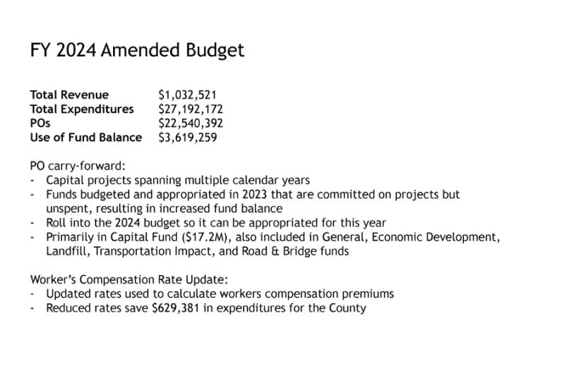 Mesa County Amended Budget presentation 2