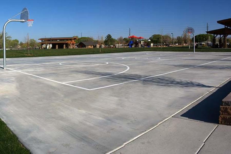 Photograph of Basketball Court at Long Park