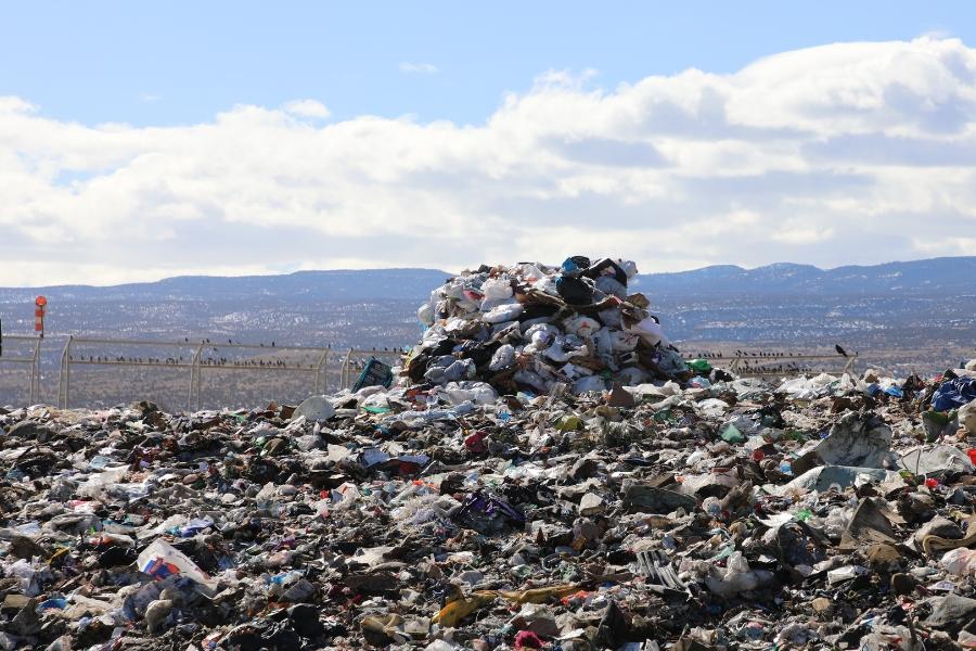 Pile of waste at Mesa County Landfill. 