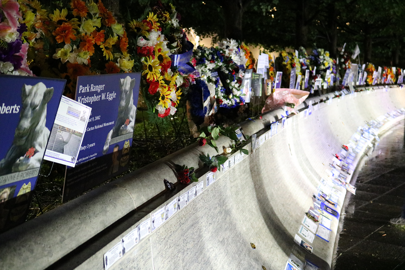 Photograph of National Law Enforcement Memorial Tribute Wall