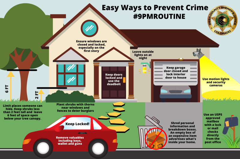 Building Safer Neighborhoods Home Safety Infographic for Easy Ways to Prevent Crime