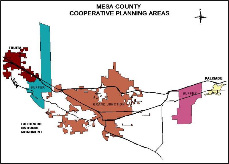 Image of Mesa County Cooperative Planning Areas Map