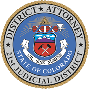 District Attorney Logo - State of Colorado, 21st Judicial District, Nil Sine Numine