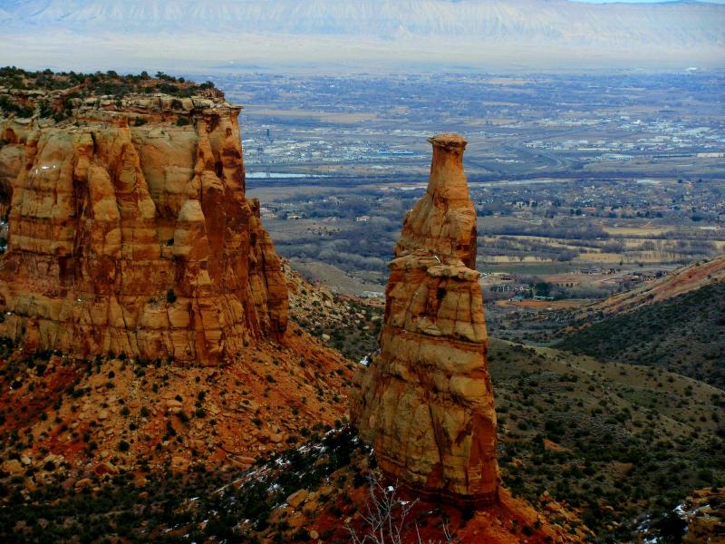 Colorado National Monument with Grand Valley in Background