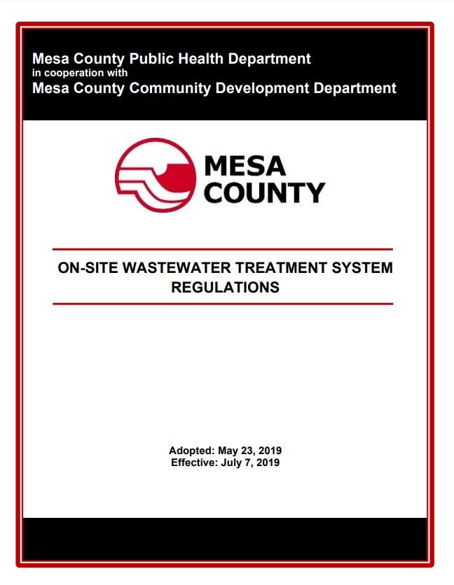 Cover Page of the On-Site Wastewater Treatment System Regulation May 23, 2019