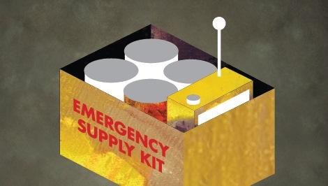 Graphic for Wildland Fire Management - Create your own emergency supply kit.  Box full of canned goods.