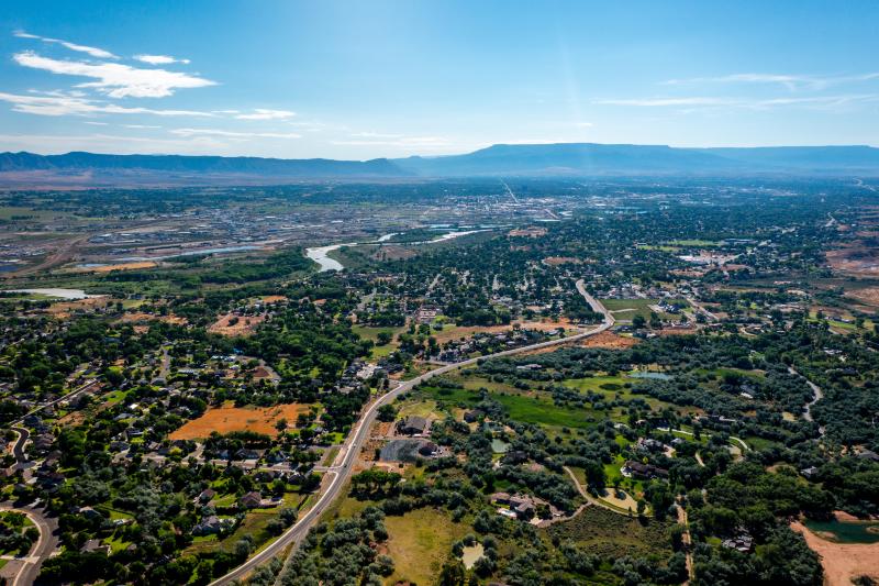 Aerial Photograph of the Grand Valley from Palisade Area