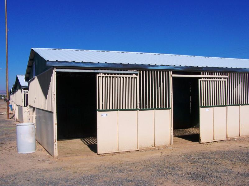 Photograph of north barns exterior view of stalls
