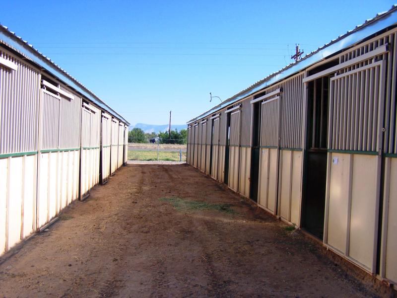 Photograph of north barns exterior view of stalls