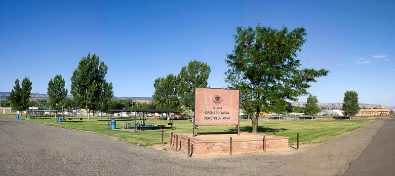 Photograph of Orchard Mesa Lions Club park with sign