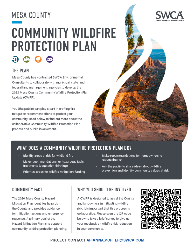 Community Wildfire Protection Plan flyer page 1