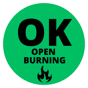 Ok to burn icon in green