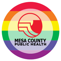 pride colors on Mesa County Public Health icon