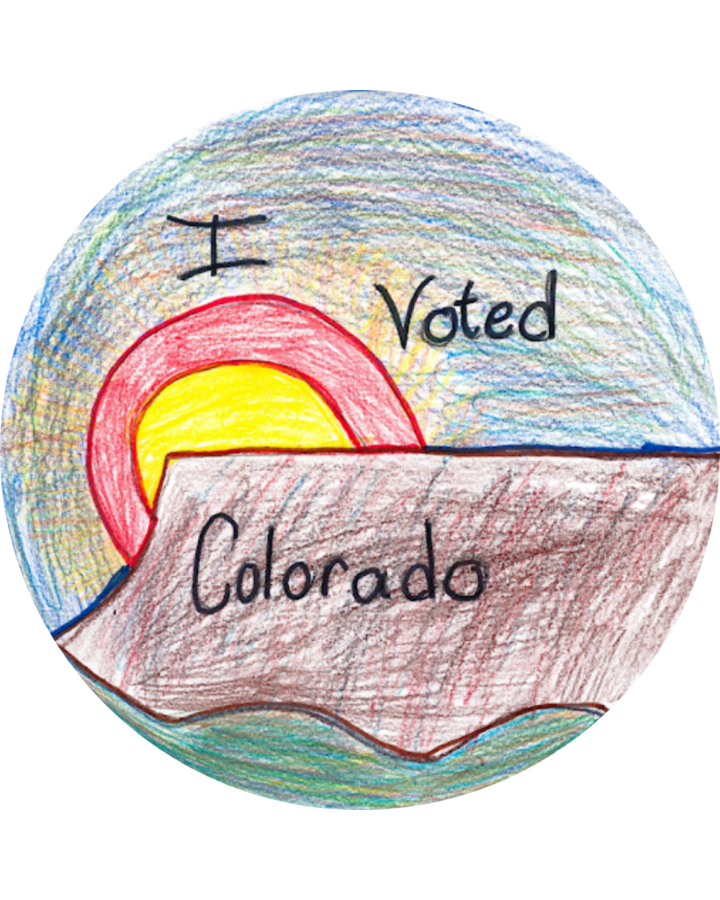 "I Voted" Sticker design Whitley