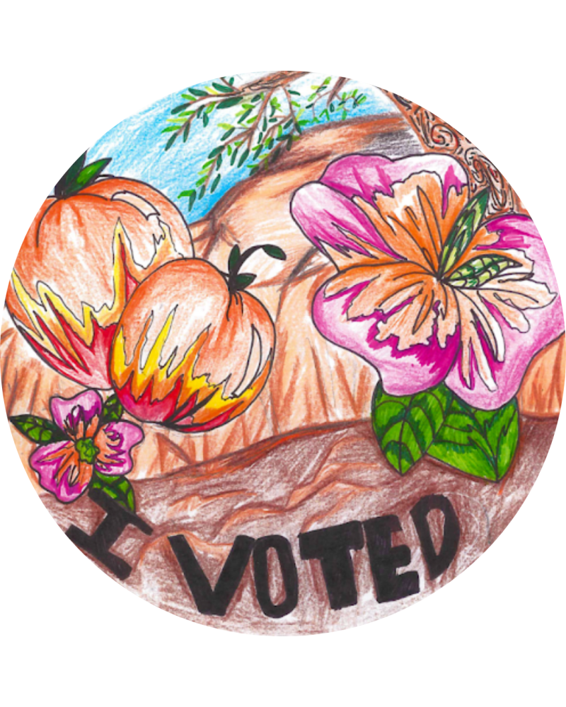 "I Voted" Sticker design Layla.