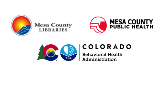 Logo for Mesa County Public Health, Mesa County Libraries, and Colorado Behavioral Health Administration